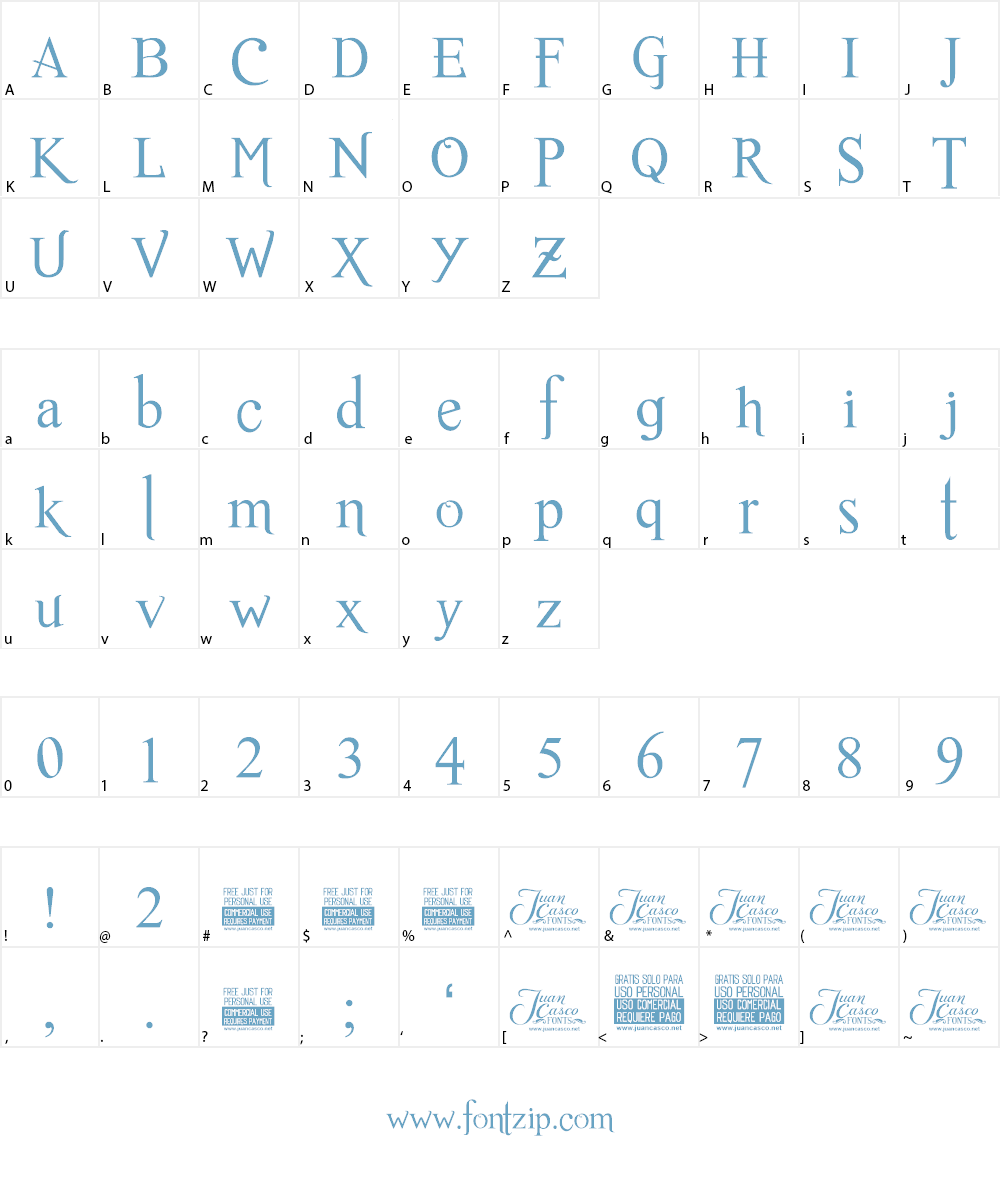 Romance Fatal Serif Font Character